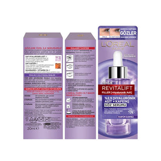 Loreal Paris Revitalift Filler: Hyaluronic Acid + Caffeine Eye Serum - Reduce Dark Circles, Wrinkles, & Puffiness for Brighter Eyes Loreal Eye Serum: Reduce Dark Circles & Wrinkles eye serum, hyaluronic acid eye serum, dark circle reducer, wrinkle filler eye serum, caffeine eye serum, anti-aging eye treatment, eye serum for dark circles, eye serum for wrinkles, loreal revitalift eye serum, eye serum for puffiness, anti-wrinkle, dark circles, puffiness, brighten eye area, skincare, hyaluronic acid, caffeine,