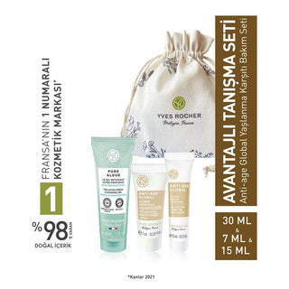 Yves Rocher Anti-Aging Skincare Set - Miniature Trial Skincare Products for Normal to Dry Skin Yves Rocher Anti-Aging Skincare Set - Trial Skincare for Normal to Dry Skin skincare set, anti-aging skincare, trial skincare products, natural skincare, botanical skincare, skincare routine, normal skin, dry skin, cleansing gel, daytime serum, daytime cream, cloth exfoliator, plant stem cells, anti-aging ingredients, travel skincare, gift ideas, skincare trial
