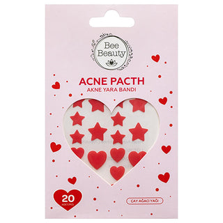 Bee Beauty Heart-Shaped Acne Pimple Healing Patch with Tea Tree Oil: Discreet Blemish Treatment, Soothes & Protects (20 Patches) Bee Beauty Acne Patch: Tea Tree Oil - Heal Blemishes Fast acne patch, pimple patch, hydrocolloid bandage, tea tree oil acne treatment, heart shaped acne patch, acne spot treatment, blemish treatment, skin healing patch, acne treatment, blemish control, skincare, tea tree oil, hydrocolloid, heart-shaped, discreet acne treatment, anti-inflammatory, antibacterial, skin healing, non-m