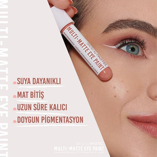 pastel multi matte eye paint waterproof eyeshadow, applicator for pastel multi matte eyeshadow, pastel waterproof eye paint swatches Pastel Multi Matte Eye Paint - Waterproof Eyeshadow & Liner for Effortless Application | 4.2 ml Pastel Multi Matte Eye Paint Waterproof Eyeshadow eyeshadow, eyeliner, waterproof-makeup, multi-use, matte-finish, long-lasting, cosmetic, makeup, pastel, ai-generated