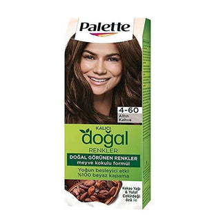 Palette Natural Colors Hair Dye 4-60 Altın Kahve - Long-Lasting, Nourishing Hair Color with 100% Grey Coverage Palette Hair Dye 4-60 Altın Kahve - Natural, Long-Lasting Color hair dye, natural hair color, long-lasting hair color, nourishing hair dye, grey hair coverage, Palette, argan oil hair dye, natural-looking hair color, 100% grey coverage, hair care, hair color treatment