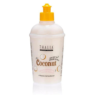 Thalia Coconut Shower Gel - Paraben-Free, Vitamin E & Panthenol Enriched, 13.53 fl oz