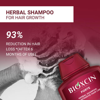 Bioxcin Forte Hair Loss Shampoo 3x300ml - Natural Herbal Formula for Intense Hair Loss