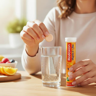 Redoxon Dietary Supplement Effervescent Tablets - Vitamin C, D, Zinc for Immune Support