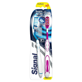 Signal White System 1+1 Medium Toothbrush