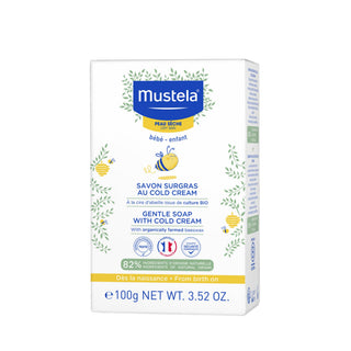 Mustela Gentle Soap with Cold Cream for Sensitive Skin - Moisturizing & Gentle Cleansing