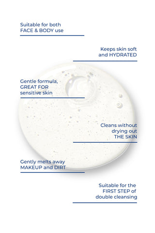 Cosmed Atopia Cleansing Oil - Gentle, Non-Drying Face & Body Wash for Sensitive Skin, Babies & Kids