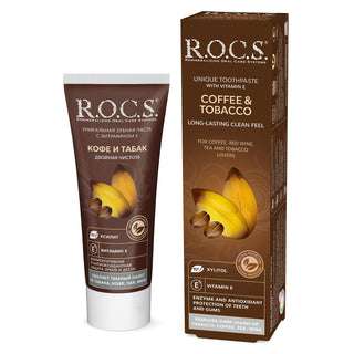 ROCS Coffee Tobacco Toothpaste - Natural Enzyme Formula | 60 ml