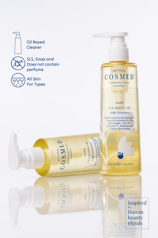 Cosmed Atopia Cleansing Oil - Gentle, Non-Drying Face & Body Wash for Sensitive Skin, Babies & Kids