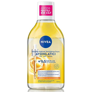 Nivea Micellar Makeup Cleansing Water with Serum - Gentle Skincare for Sensitive Skin, 13.53 fl oz Nivea Micellar Makeup Cleansing Water - Gentle & Effective Micellar Water, Makeup Remover, Nivea, Serum Infused Cleanser, Gentle Skincare, Sensitive Skin Care, C Vitamin, E Vitamin, Amino Acid Complex, Skincare, Makeup Removal, Facial Care, Dermatologically Tested, Face Care, Eye Care, Lip Care
