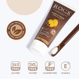 ROCS Coffee Tobacco Toothpaste - Natural Enzyme Formula | 60 ml