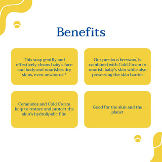 Mustela Gentle Soap with Cold Cream for Sensitive Skin - Moisturizing & Gentle Cleansing