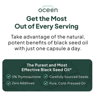 Ocean Cold-Pressed Black Seed Oil - 150ml Natural Health Supplement for Holistic Wellness