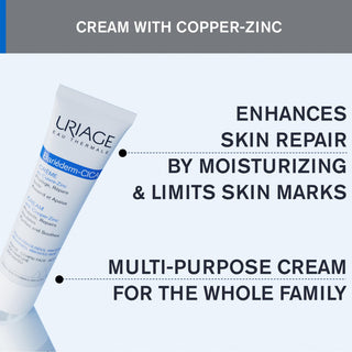 Uriage Bariederm Cica Cream - Soothing Moisturizing Cream for Sensitive Skin, Hypoallergenic & Fragrance-Free