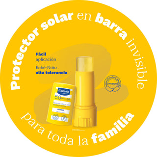 Mustela SPF 50+ Sunscreen Stick - Waterproof, Non-Sticky, Baby-Friendly Sun Protection