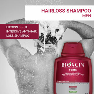 Bioxcin Forte Hair Loss Shampoo 3x300ml - Natural Herbal Formula for Intense Hair Loss