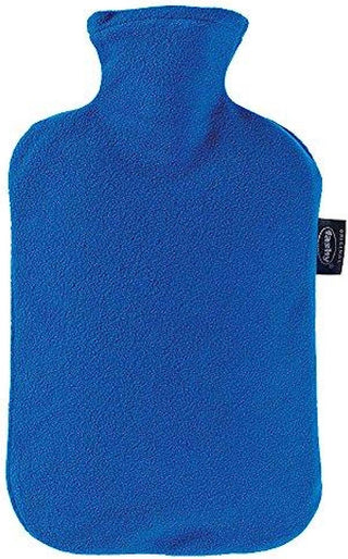 Fashy Hot Water Bottle with Fleece Cover Blue