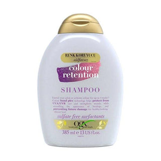 OGX Colour Retention Shampoo - Sulfate-Free, Color Protecting & Moisturizing for Vibrant Hair OGX Colour Retention Shampoo - Sulfate-Free for Vibrant Hair color protecting shampoo, sulfate-free shampoo, OGX Colour Retention Shampoo, colored hair care, moisturizing shampoo, hair color maintenance, vibrant hair, healthy hair, gentle hair care, UVA/UVB protection, anti-fading formula, nourishing shampoo