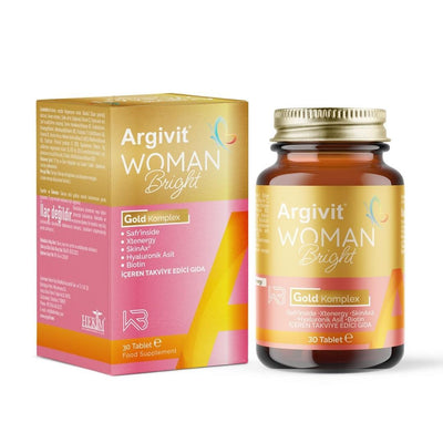 Argivit Women's Dietary Supplement - Women Bright 30 Tablet for Skin Health & Wellness