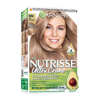 Garnier Nutrisse Nourishing Permanent Hair Color 8N - Honey Blonde | Deep Conditioning