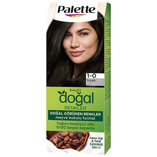 Palette Natural Colors Permanent Black Hair Dye 1-0 - Achieve Natural-Looking, Long-Lasting, Rich Black Hair Color with Natural Ingredients Palette Natural Black Hair Dye - Permanent, Natural Look! permanent black hair dye, natural black hair color, hair dye for natural look, hair color with natural ingredients, Palette hair dye, 1-0 black hair dye, permanent hair color, black hair dye, hair dye, hair color, permanent dye, natural ingredients, long-lasting color, gray coverage, natural black, home hair colo