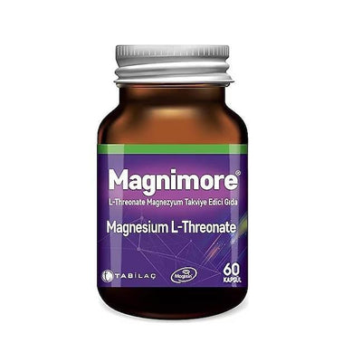 Magnimore Magnesium L-Threonate 60 Capsules - Cognitive Support Supplement for Brain Health