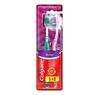 Colgate Manual Toothbrush Zig Zag Bristles - Deep Cleaning, Gentle on Gums, 1+1 Offer Colgate Zig Zag Toothbrush - Deep Cleaning & Gentle manual toothbrush, zig zag bristles, oral hygiene, dental care, affordable toothbrush, deep cleaning, gentle on gums, Colgate, toothbrush, oral care, hygiene, dental hygiene, brushing, toothbrushes, health, wellness