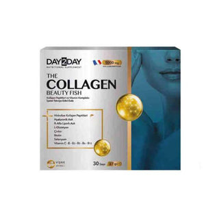 day2day collagen beauty fish supplement packaging, day2day collagen beauty fish cherry flavor sachets, day2day collagen beauty fish nutrition facts Day2Day Collagen Beauty Fish - Vişne Flavor | 30 Sachets Day2Day Collagen Beauty Fish 30 Sachets | Vişne Flavor collagen-supplement, beauty-supplement, cherry-flavor, day2day, liquid-nutrition, adult-supplements, skin-health, hydration, ai-generated, health-and-beauty