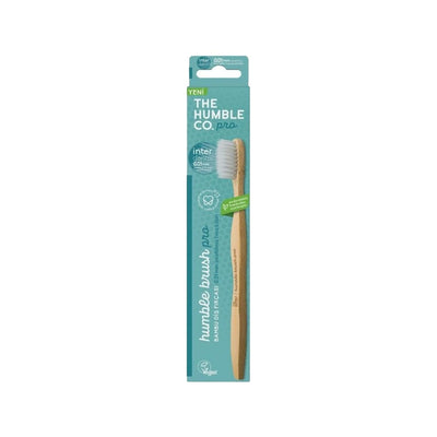 The Humble Co Pro Hexatech Adult Manual Toothbrush Soft White - Gentle on Gums, Effective Plaque Removal