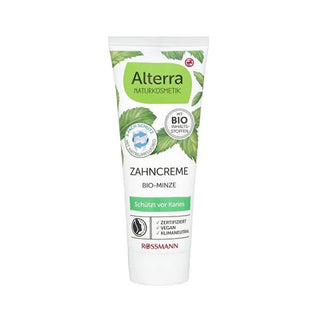 Alterra Organic Toothpaste with Organic Mint - 5 Times Effective, Vegan, Natrue Certified, Natural Oral Care Alterra Organic Toothpaste - Natural Oral Care for a Healthier Smile organic toothpaste, vegan oral care, Natrue certified toothpaste, natural toothpaste with mint, tooth decay prevention toothpaste, healthy oral care, natural ingredients, vegan toothpaste, sensitive teeth, gums care, oral hygiene, eco-friendly toothpaste, cruelty-free oral care
