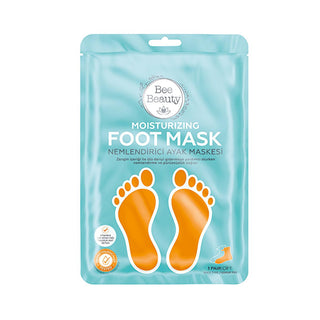 Bee Beauty Moisturizing Foot Mask for Dry Skin Repair - Intensive Hydration & Care Bee Beauty Moisturizing Foot Mask - Intensive Foot Care Moisturizing Foot Mask, Foot Care, Dry Heel Repair, Intensive Foot Moisturizer, Foot Mask for Dry Skin, Foot Hydration, Foot Soothing, E Vitamin, Glycerin, Betaine, Tea Tree Oil, Salicylic Acid, Dermatologically Tested, Disposable Foot Mask, Foot Care Routine, Soft Feet, Smooth Heels
