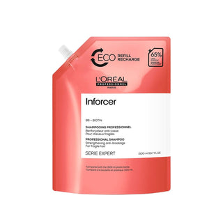 Loreal Professionnel Inforcer Shampoo: Anti Breakage, Strengthening & Repair for Damaged Hair - 1500ml Professional Salon Quality Loreal Inforcer: Anti Breakage & Strengthening Shampoo Loreal Inforcer shampoo, anti breakage shampoo, strengthening shampoo, hair breakage treatment, damaged hair repair, professional hair shampoo, 1500 ml shampoo refill, Loreal Professionnel Paris shampoo, hair care, hair health, salon quality shampoo, hair strengthening, anti-breakage, damaged hair, weak hair, brittle hair, sp