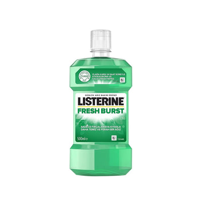 Listerine Fresh Burst Mouthwash - 500ml Daily Oral Care for a Healthy Smile