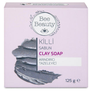 Bee Beauty Natural Clay Soap for Blackhead Removal, Paraben-Free & Caustic Soda-Free, Nourishing Skin Care - 125g Bee Beauty Clay Soap for Blackhead Removal - Natural & Chemical-Free natural clay soap, blackhead removal soap, paraben-free soap, caustic soda-free soap, skin nourishing soap, natural skincare, sensitive skin care, chemical-free skincare, skincare routine, blackhead solution, nourishing soap, gentle soap