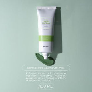 Bibimcos Pore Clearing Clay Mask - Natural Mineral Clay Mask for Deep Cleansing, Gentle Exfoliation, and Skin Renewal - 3.38 fl oz Bibimcos Clay Mask for Deep Cleansing & Renewal Clay Mask, Pore Clearing, Skincare, Natural Minerals, Centella Asiatica, Gentle Exfoliation, Deep Cleansing, Skin Renewal, Skin Brightening, Non-Drying, Suitable for Various Skin Types, Skincare Routine, Self-Care, Pre-Event Skincare, Weekly Skincare, Face Mask, Mineral Skincare, PHA, LHA, Capryloyl Salicylic Acid
