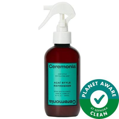 Ceremonia Açaí Curl Refresher Hair Style Revitalizing Mist - Vegan, Gluten-Free, Cruelty-Free Hair Refresher for Wavy, C