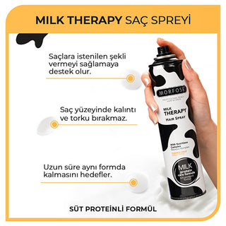 Morfose Milk Therapy Hair Spray - Nourishing, Long-Lasting Hold, Non-Greasy Styling for Damaged Hair Morfose Milk Therapy Hair Spray - Nourishing & Long-Lasting Hold Hair Spray, Nourishing Hair Spray, Milk Therapy Hair Spray, Long-lasting Hold Hair Spray, Non-greasy Hair Spray, Damaged Hair Care, Dry Hair Solutions, Hair Styling Products, Hair Care Treatments, Morfose Hair Products