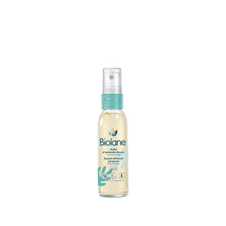 Biolane Sweet Almond Oil Spray for Sensitive Skin & Hair - 75ml, Natural Moisturizer & Nourishment