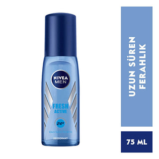 Nivea Men Fresh Active Deodorant Spray 75ml - Long Lasting Protection | No Alcohol