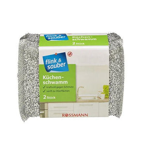 Flink & Sauber Effective Kitchen Sponge - Gentle Cleaning, Durable Polyurethane & Polyester Cover Flink & Sauber Kitchen Sponge - Effective & Gentle Cleaning kitchen sponge, effective kitchen cleaning, gentle cleaning sponge, polyurethane kitchen sponge, polyester cover sponge, kitchen cleaning tools, cleaning supplies, home cleaning, durable cleaning sponge