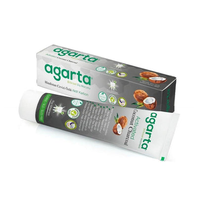 Agarta Activated Charcoal Toothpaste - Natural Whitening, Fluoride-Free, SLS-Free - 3.38 fl oz