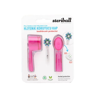 Steriball Hygienic Toothbrush Holder Pink - Keeps Your Toothbrush Clean & Organized Steriball Pink Toothbrush Holder - Hygienic & Organized Toothbrush holder, Hygienic toothbrush container, Steriball toothbrush holder, Bathroom organizer, Pink bathroom accessory, Oral hygiene products, Bathroom storage solutions, Easy-to-clean bathroom accessories, Steriball battery-powered toothbrush accessories