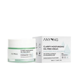 Anyong Oil-Free Moisturizing Face Cream with Centella Extract & Hyaluronic Acid - Vegan Skincare for Sensitive Skin, 1.69 fl oz Anyong Oil-Free Face Cream - Vegan, Hyaluronic Acid & Centella oil-free face cream, vegan skincare, hyaluronic acid moisturizer, Centella face cream, non-comedogenic moisturizer, sensitive skin care, cruelty-free cosmetics, lightweight moisturizer, daily skincare, facial hydration, moisturizing cream, skincare essentials, vegan beauty products