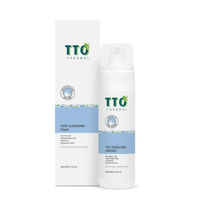 TTO Thermal Facial Cleansing Foam - Soothing, Gentle, and Hydrating Face Wash with Tea Tree Oil and Hyaluronic Acid