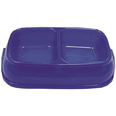 Pet's Family Plastic Double Pet Food Container - 0.5L Capacity, Durable & Easy to Clean