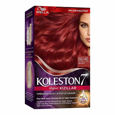 Koleston Wella Supreme A_k Alevi 66/46: Vibrant Red Hair Dye for 100% Gray Coverage, Long-Lasting Color & Intense Moistu