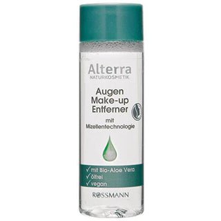 Alterra Natural Eye Makeup Remover - Gentle, Vegan, Oil-Free, Sensitive Skin Friendly Alterra Natural Eye Makeup Remover - Gentle & Vegan natural eye makeup remover, vegan cosmetics, oil-free makeup remover, sensitive skin friendly, ophthalmologically tested, cruelty-free, aloe vera, misel technology, gentle eye care, eco-friendly cosmetics, contact lens safe, makeup removal, natural skincare, vegan beauty products