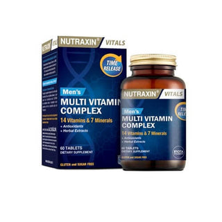 Nutraxin Multivitamin & Mineral Complex For Men - Essential Nutritional Support for Men's Health - 60 Tablets Nutraxin Men's Multivitamin - Essential Nutritional Support Multivitamin for Men, Mineral Supplement, Dietary Supplement, Men's Health, Nutritional Support, Health and Wellness, Vitamin and Mineral Complex, Men's Nutrition, Dietary Health, Supplement for Men, Health Supplements, Men's Health Supplements