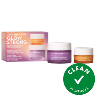 Glow Strong Skincare Duo Mini Moisturizer + Eye Cream Set - Vegan, Cruelty-Free Anti-Aging Skincare Routine Glow Strong Skincare Duo - Vegan Moisturizer & Eye Cream Skincare duo, Moisturizer and eye cream set, Vegan skincare, Cruelty-free skincare products, Anti-aging skincare routine, Fine lines and wrinkles, Dark circles, Loss of firmness and elasticity, Skincare for normal skin, Skincare for dry skin, Skincare for combination skin, Skincare for oily skin, Travel skincare, Gift sets for skincare enthusias