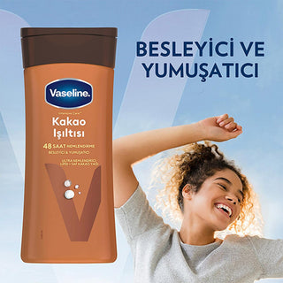 vaseline cocoa shimmer body lotion bottle, vaseline cocoa shimmer lotion texture, apply vaseline cocoa lotion on hand Vaseline Cocoa Shimmer Body Lotion - 48 Hour Hydration For Dry Skin | 200 ml Vaseline Cocoa Shimmer Body Lotion - 48 Hour Moisture - 200ml vaseline, body-lotion, cocoa-shimmer, dry-skin, moisturizing, skin-care, hydration, lotion-for-dry-skin, beauty-routine, ai-generated